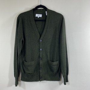 Jack Spade Bleecker Street Men’s 100% Wool Button Down Cardigan Sweater Size M